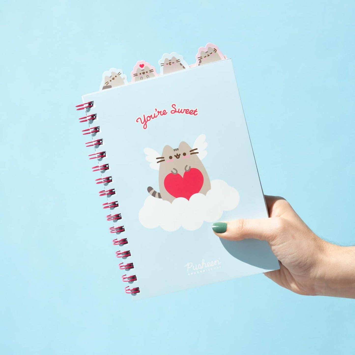 Quaderno Appunti A5 Pusheen Purrfect - Quaderno Con Anelli Bullet Journal Puntinato Diviso in Sezioni Con 4 Separatori E Copertina Morbida, 160 Pagine | Scuola Cancelleria, Diario Personale