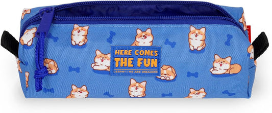 - Astuccio My Pencil Case, Chiusura a Zip, in Plastica Riciclata, Resistente, Capiente, Pratico, Astuccio per Scuola, per Ufficio, 22 X 6 Cm