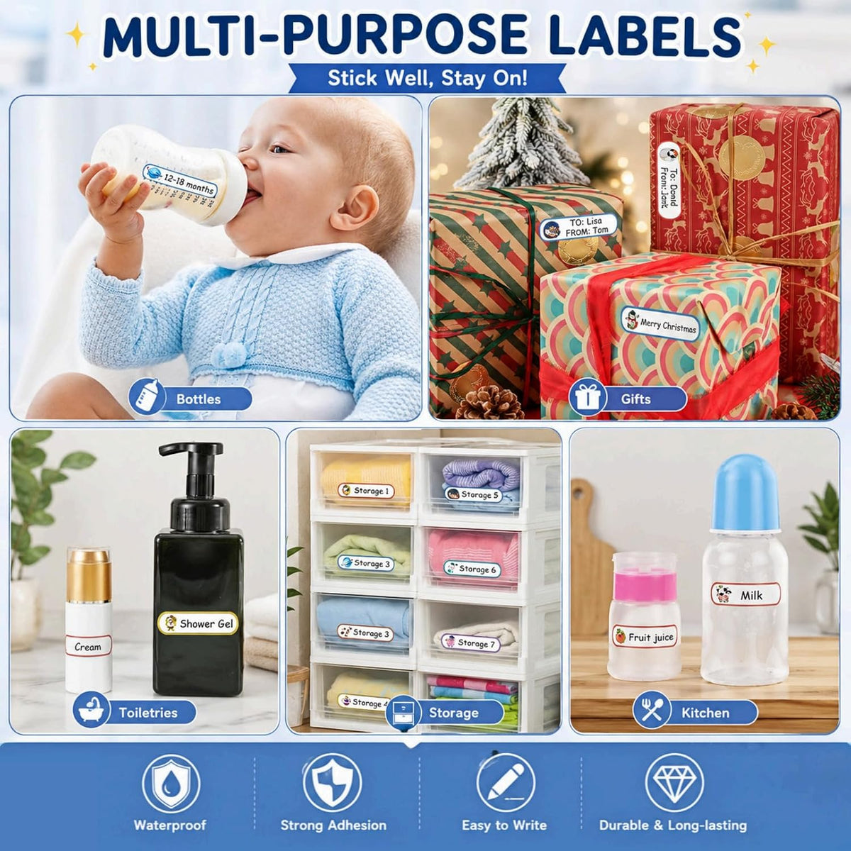 80 Étiquettes Scolaires Autocollantes (5 Planches) Thème Espace, Autocollants Prénom Imperméables Pour Stylos, Crayons Et Objets Scolaires, Idéal Pour Éviter Les Pertes