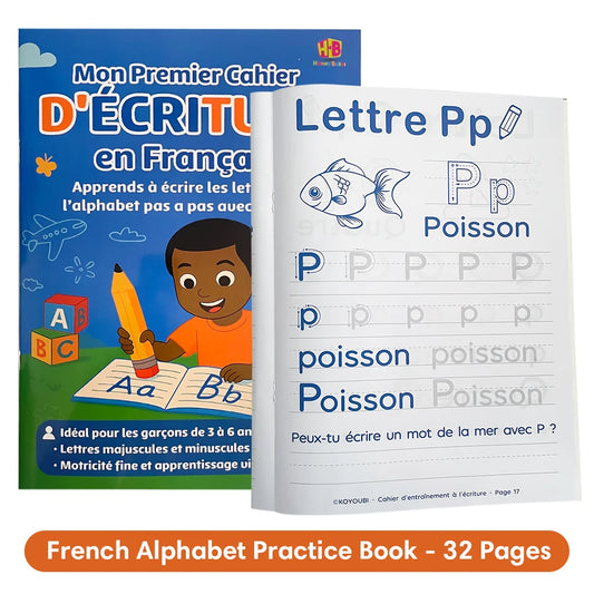 French Letter Tracing Practice Book