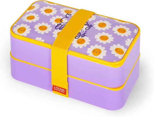 - Porta Pranzo, Lunch Box Con 3 Posate Incluse, Daisy, Contenitore Porta Pranzo, Capacità 1200 Ml, a Prova Di Perdite, Adatto a Microonde E Lavastoviglie, Ideale per Scuola, Ufficio, Lavoro