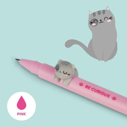 Lovely Friends Lot De 9 Stylos À Encre Gel Avec Animal Décoratif, Amovible Et Combinable, Empêchant Le Stylo De Rouler, Pointe Fine 0,5 Mm, Couleurs Assorties