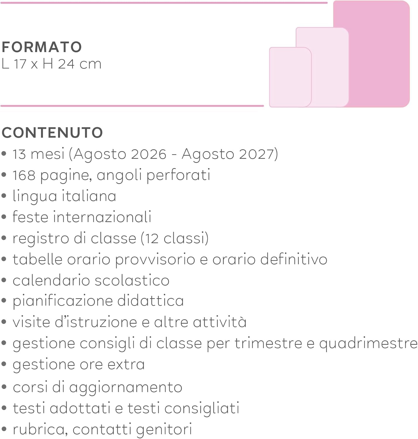 - Agenda Del Docente Large, Sunset Vibes, Agenda Settimanale, 13 Mesi, Da Agosto 2026 Ad Agosto 2027, Pianificazione Didattica, Registro Classe, Orario, Calendario Scolastico, 17 X 24 Cm