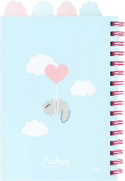 Quaderno Appunti A5 Pusheen Purrfect - Quaderno Con Anelli Bullet Journal Puntinato Diviso in Sezioni Con 4 Separatori E Copertina Morbida, 160 Pagine | Scuola Cancelleria, Diario Personale