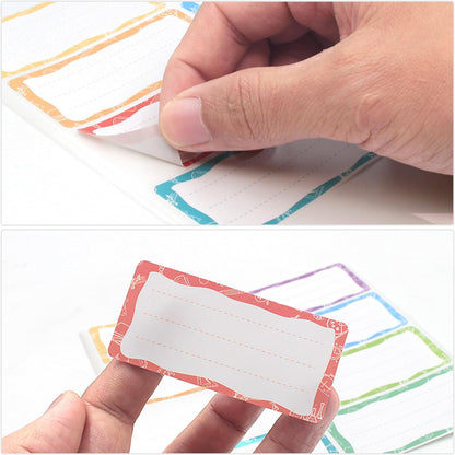80PCS Etiquettes Autocollantes De Couleur Inscriptibles, Étiquettes Autocollantes À Inscrire, Étiquettes Adhésives Pour Note Écriture Scolaire École Cahier Livre Boîte Étudiant Bureau