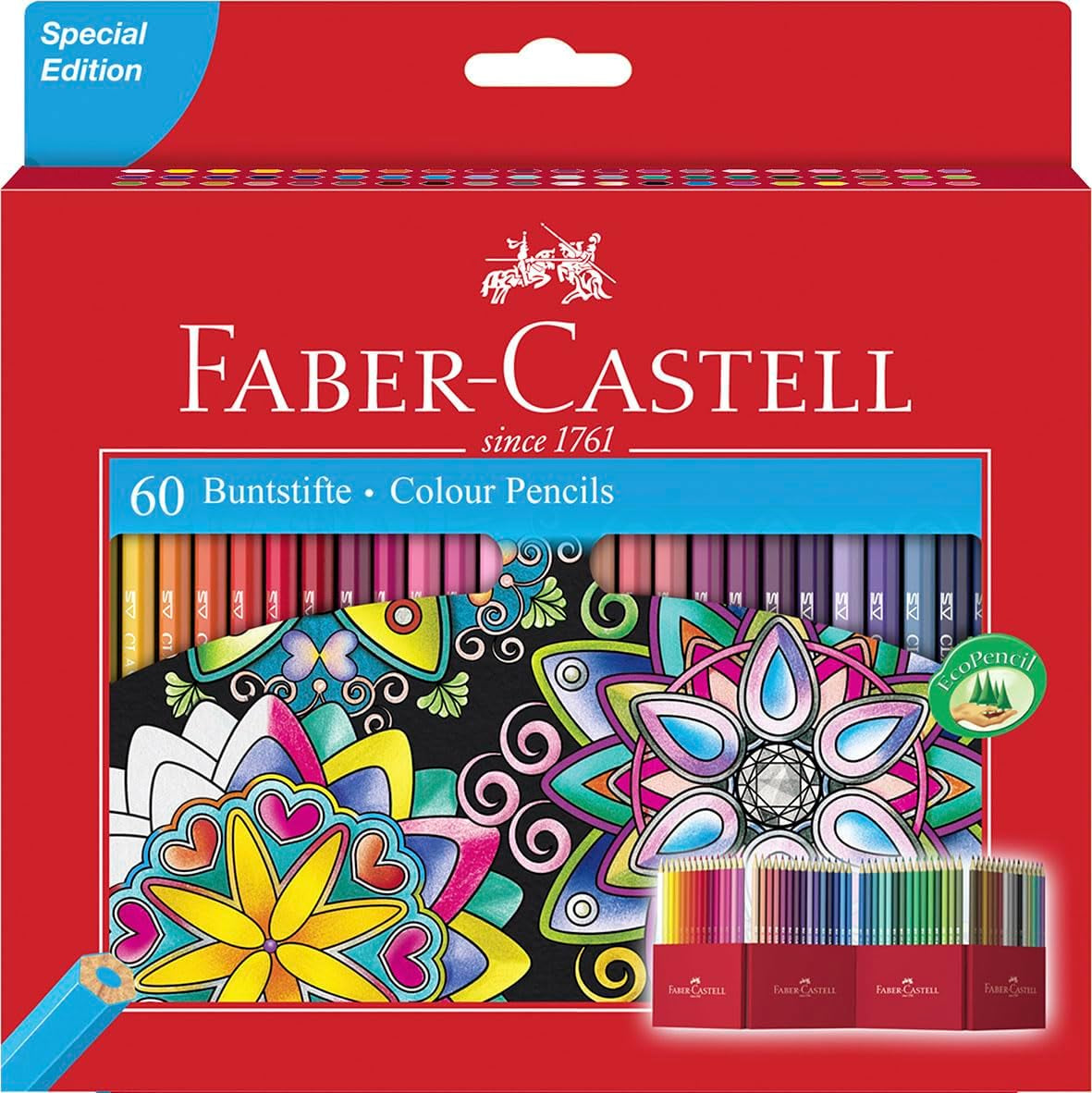 FABER-CASTELL - Coffret De Crayons De Couleur Castle, 60 Crayons