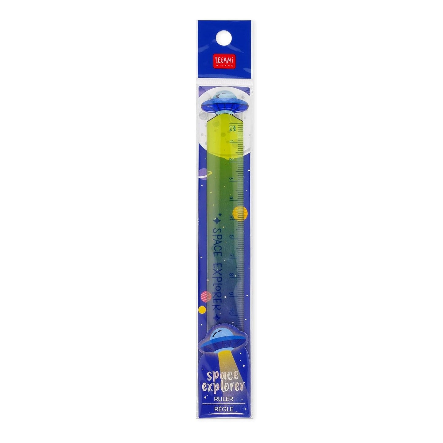 - Righello - Space Explorer, Misura Fino a 15 Cm, per Scuola, Ufficio, Casa, Decorazioni in Rilievo, Tema Space