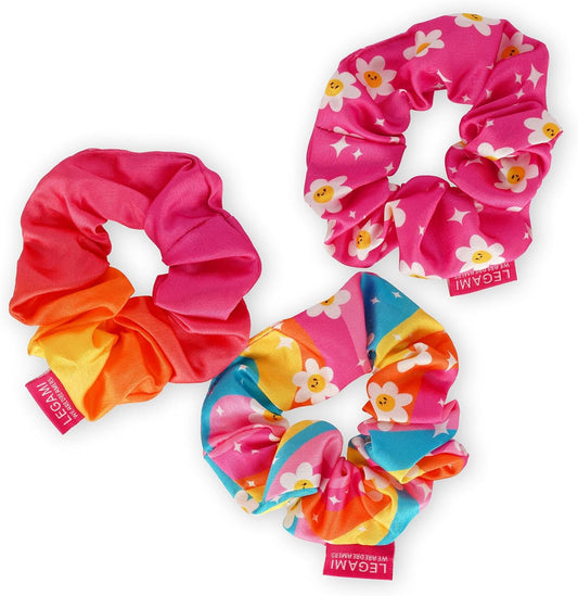 - Set Di 3 Hair Scrunchies Hair We Are, Elastici per Capelli, Elastici Arricciati Con Tessuto Effetto Satinato, Beauty, Hairstyle, Tema Daisy