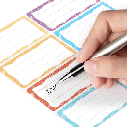 80PCS Etiquettes Autocollantes De Couleur Inscriptibles, Étiquettes Autocollantes À Inscrire, Étiquettes Adhésives Pour Note Écriture Scolaire École Cahier Livre Boîte Étudiant Bureau