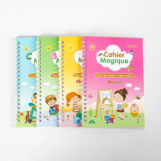 French Magic Copybook Magic Book That Can Be Reused Learn Alphanumeric Drawing Math Writing Children Calligraphy Paperback
