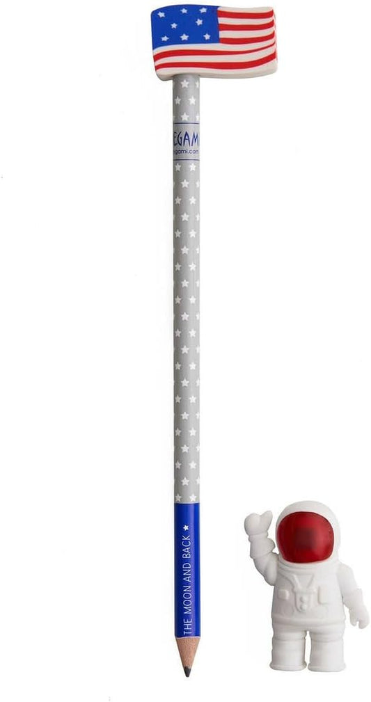 ASTRO0001 to the Moon and Back Lot De 2 Gommes Et 1 Crayon