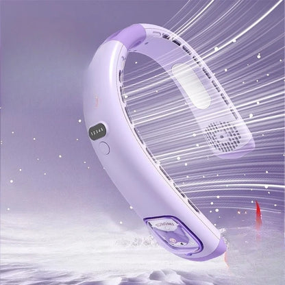 Cute Cartoon Neck Fan Kuromi Long Lasting Hello Kitty Quiet Pochacco Rechargeable Portable Lightweight Holiday Toys