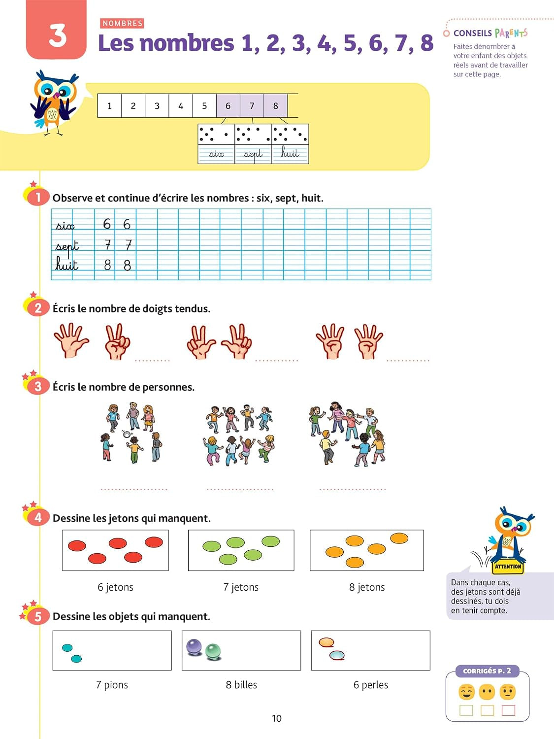 Maths CP - Cahier De Soutien Nouveau Programme: Leçons Et Exercices Corrigés