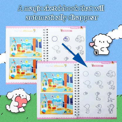 English Magic Books Learning Lettering in Tracing Workbook for Kids Reusable Notebooks for Children Spanish Montessori Writing