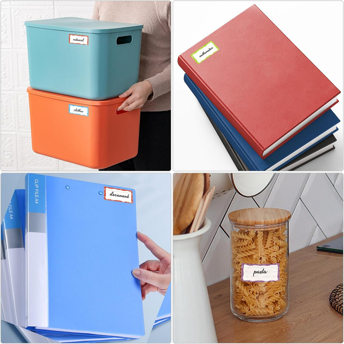 80PCS Etiquettes Autocollantes De Couleur Inscriptibles, Étiquettes Autocollantes À Inscrire, Étiquettes Adhésives Pour Note Écriture Scolaire École Cahier Livre Boîte Étudiant Bureau
