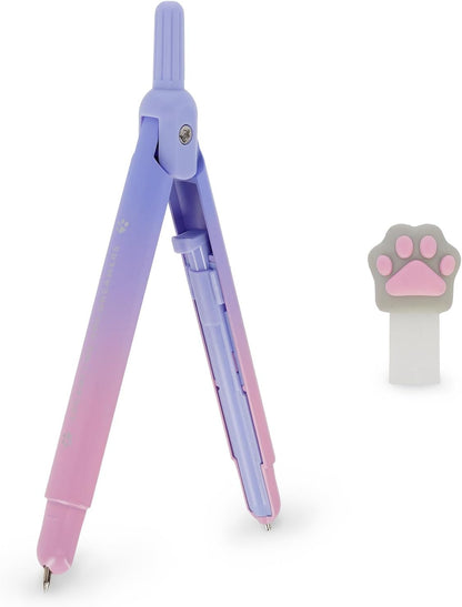 - Compasso Compatto Con Mina Automatica, Tema Kitty | 10 Mine 0,5 Mm Con 2B Incluse, Max Diametro 30 Cm, Struttura Resistente in Metallo, 1.6 X 13 X 1.7 Cm