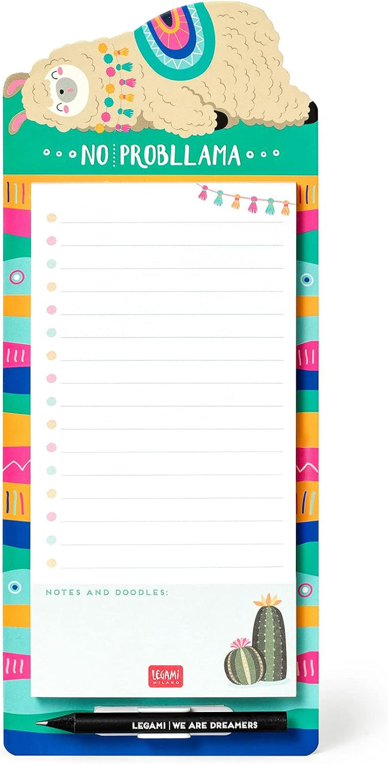 - Bloc-Notes Magnétique, Don'T Forget, 11 X 26 Cm, Papier Certifié FSC®, Papier De 80 G/M², Support En Carton Rigide, Base Magnétique, Thème Flamme, 60 Feuilles Détachables