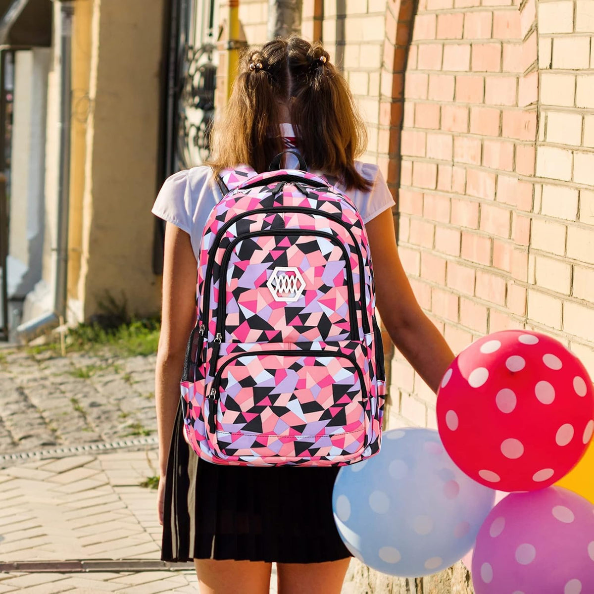Sac À Dos Scolaire Set Fille 3 En 1 Cartable En Imperméable Avec Sac À Crayons Pour Enfant Adolescent Idéal Pour L'École/Les Loisirs/Le Voyage/La Randonnée