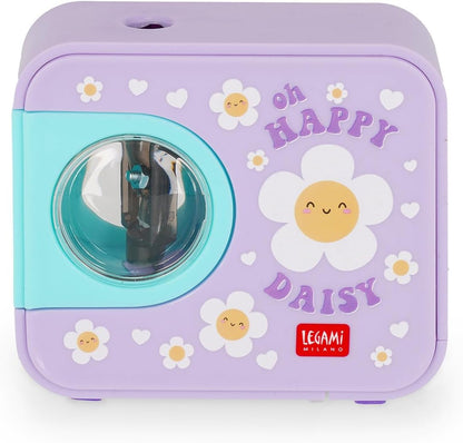 - Temperino Elettrico Top of the Tip, Tema Daisy, Con Serbatoio | per Matite Con Diametro 6-8 Mm, 1 Batteria AA Non Inclusa, in Plastica, 7.9 X 6.9 X 2.9 Cm