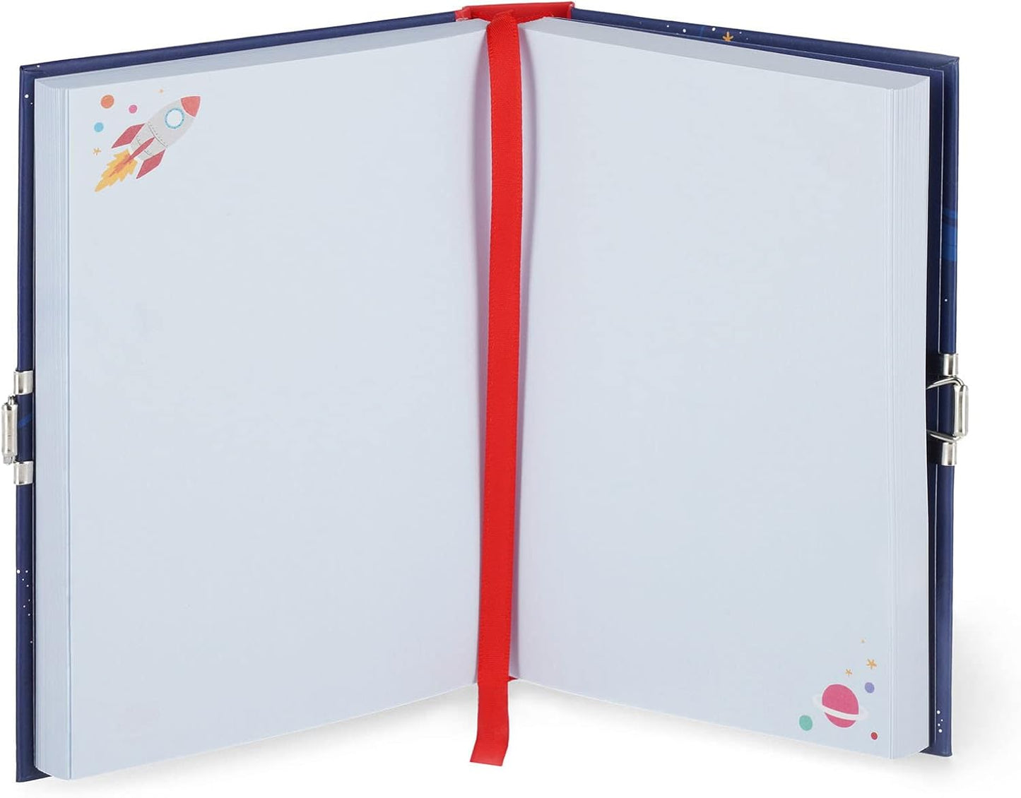 - Diario Segreto Con Lucchetto, 328 Pagine, Con Segnapagina, in Carta Certificata,11X15,5 Cm, Tema Space