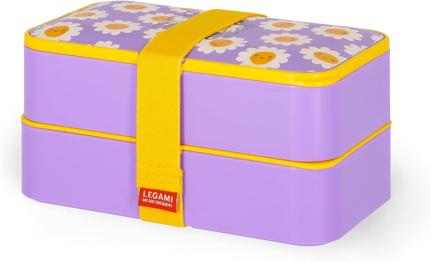 - Porta Pranzo, Lunch Box Con 3 Posate Incluse, Daisy, Contenitore Porta Pranzo, Capacità 1200 Ml, a Prova Di Perdite, Adatto a Microonde E Lavastoviglie, Ideale per Scuola, Ufficio, Lavoro