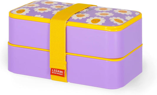 - Porta Pranzo, Lunch Box Con 3 Posate Incluse, Daisy, Contenitore Porta Pranzo, Capacità 1200 Ml, a Prova Di Perdite, Adatto a Microonde E Lavastoviglie, Ideale per Scuola, Ufficio, Lavoro