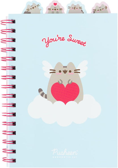 Quaderno Appunti A5 Pusheen Purrfect - Quaderno Con Anelli Bullet Journal Puntinato Diviso in Sezioni Con 4 Separatori E Copertina Morbida, 160 Pagine | Scuola Cancelleria, Diario Personale
