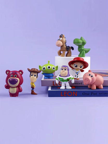 8Pcs / Set Toy Story Action Figure Anime Cartoon Model Doll Car Decoration Cake Accessories Anime Figure Toy Children'S Gift