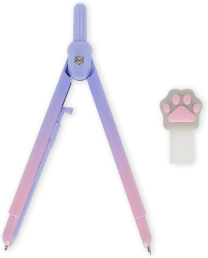 - Compasso Compatto Con Mina Automatica, Tema Kitty | 10 Mine 0,5 Mm Con 2B Incluse, Max Diametro 30 Cm, Struttura Resistente in Metallo, 1.6 X 13 X 1.7 Cm