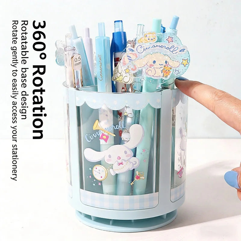 Cute Cartoon Style Desktop Storage Pen Holder 3 Layer Drawer Organizer Box Kawaii Mini Desk Organizer with Drawers Perfect