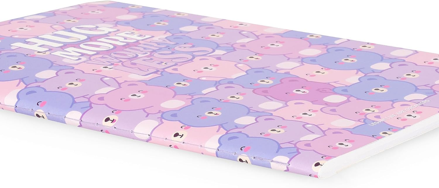 Legami Teddy Bear Lined Notebook – B5 Large, 100 Pages, 7mm Lines, FSC-Certified 100g Paper, Singer Binding, 18.5x24.8cm