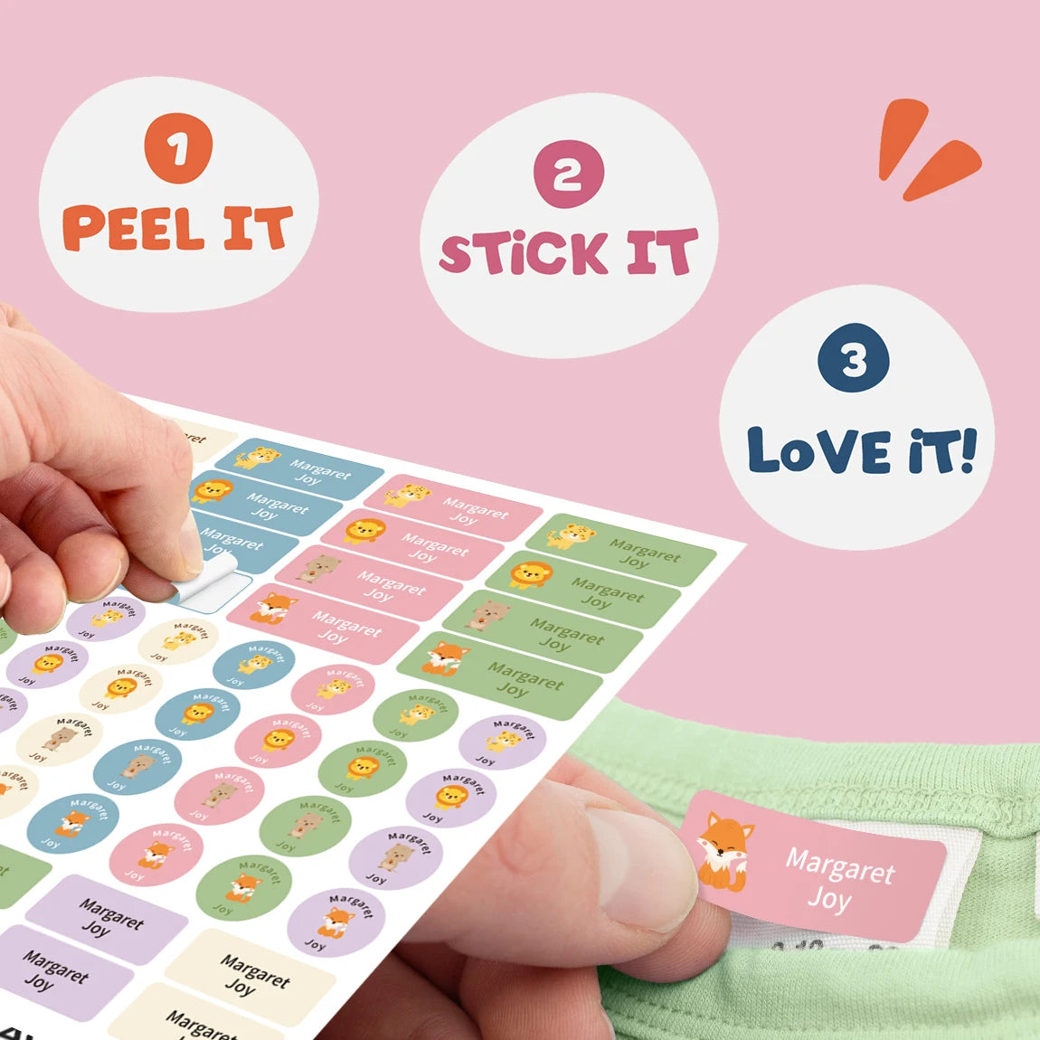 156Pcs Custom Name Labels for Kids, Waterproof School Stickers, Rectangle & Circle Labels for Bottles, Supplies