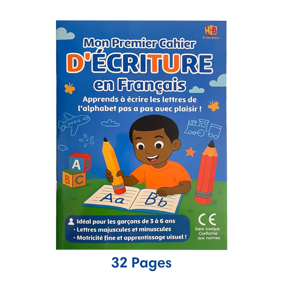 French Letter Tracing Practice Book 
