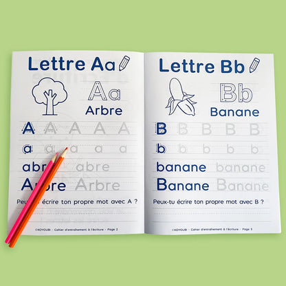 French Letter Tracing Practice Book 