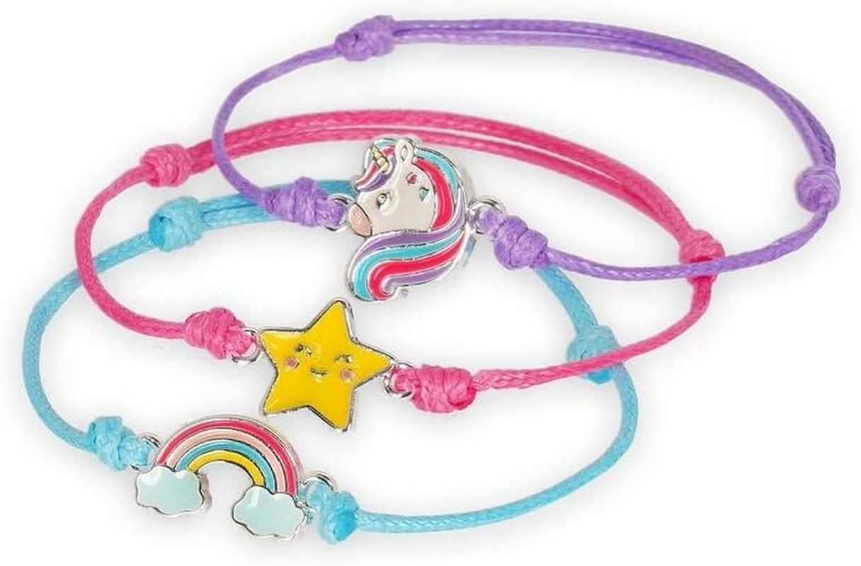 Legami Better Together Unicorn Bracelet Set – 3 Friendship Bracelets, Enamel Charm, Adjustable Cord, Zinc Alloy