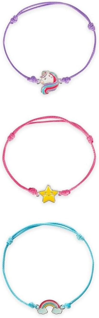 Legami Better Together Unicorn Bracelet Set – 3 Friendship Bracelets, Enamel Charm, Adjustable Cord, Zinc Alloy
