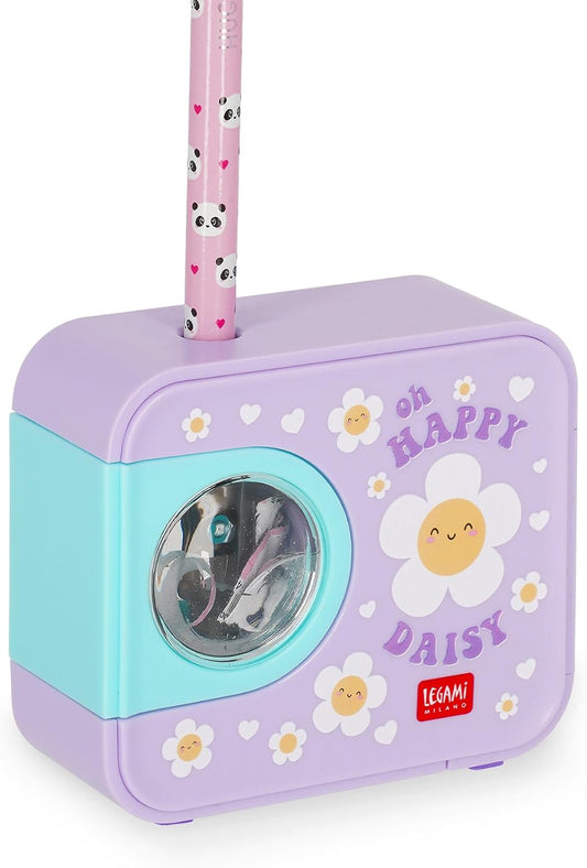 - Temperino Elettrico Top of the Tip, Tema Daisy, Con Serbatoio | per Matite Con Diametro 6-8 Mm, 1 Batteria AA Non Inclusa, in Plastica, 7.9 X 6.9 X 2.9 Cm