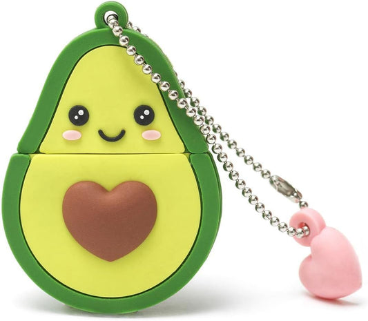 - Chiavetta USB 3.0, 32 GB, Ultra Veloce, Rivestimento in Morbido PVC, 4X4,8 Cm, Tema Avocado