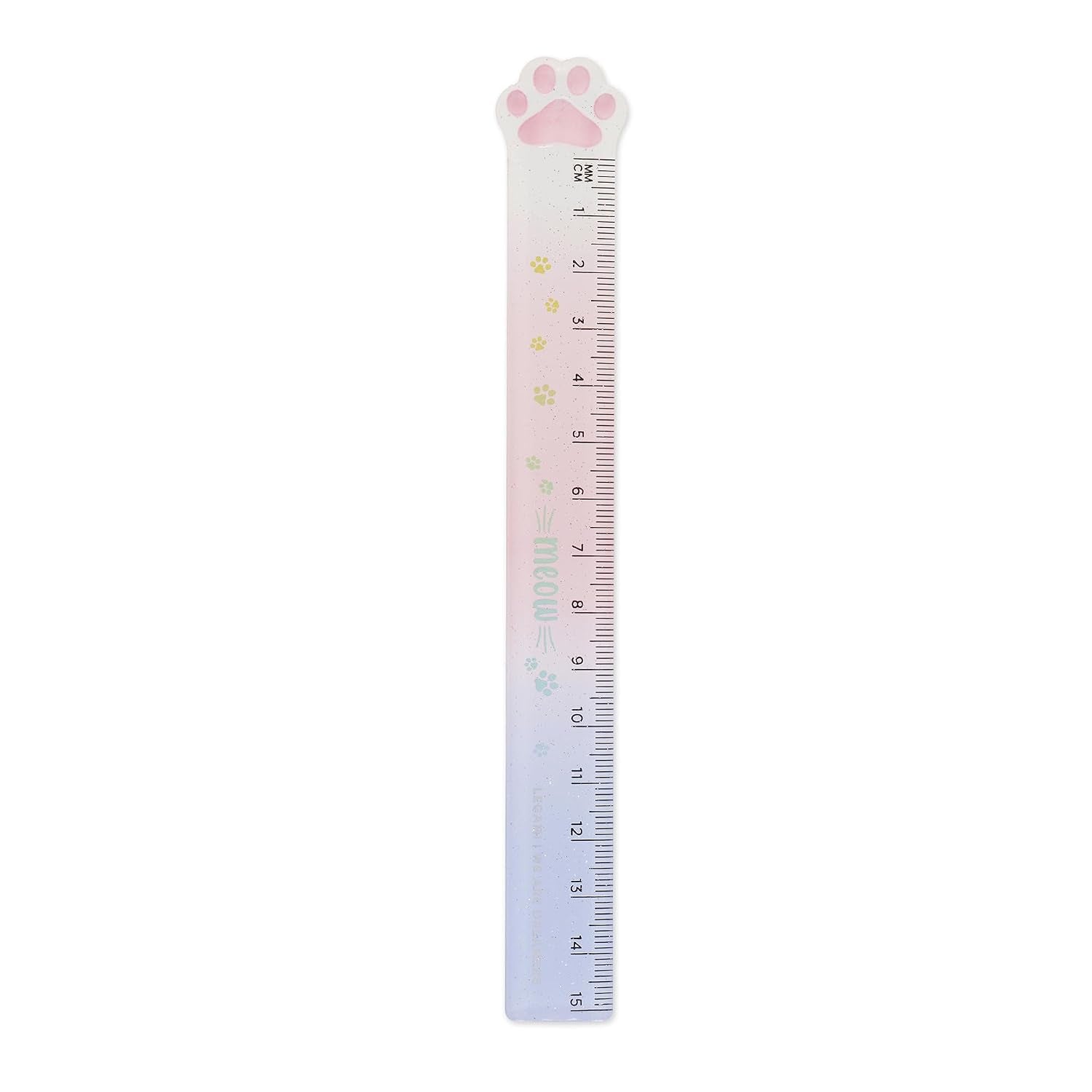 - Righello Meow per Misurare, Sottolineare E Tracciare Linee Nette E Precise, Righello a Tema Kitty in Plastica, 15 Cm