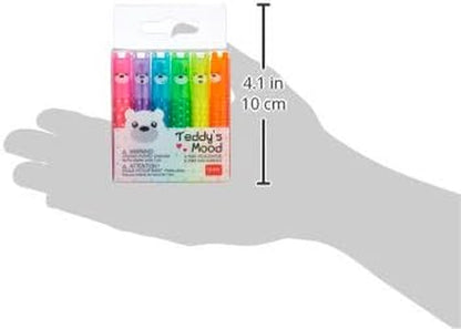 - Set Di 6 Mini Evidenziatori Teddy'S Mood, 6 Pezzi (1 Confezione)