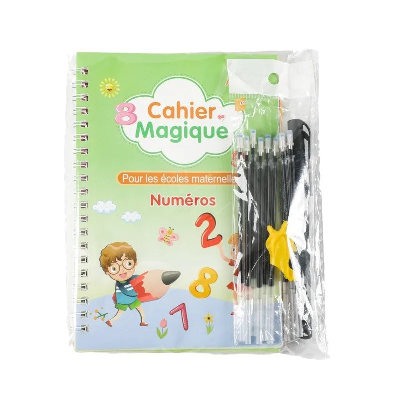 French Magic Copybook Magic Book That Can Be Reused Learn Alphanumeric Drawing Math Writing Children Calligraphy Paperback