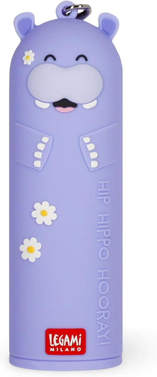 - Caricabatteria Portatile - My Super Power, Ricarica 2 Dispositivi Contemporaneamente, Cavo USB Tipo C Incluso, Power Bank Portatile, Diametro 3,5 Cm, Altezza 11,60 Cm, Hippo