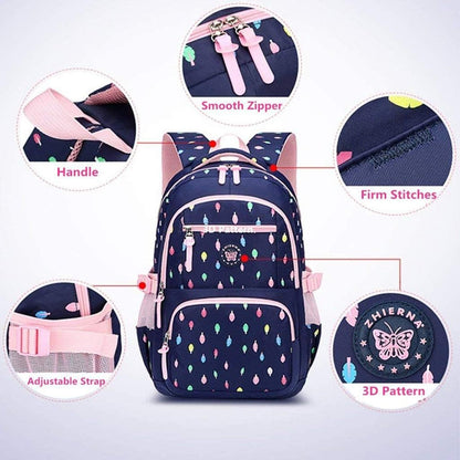 Cartable Fille Primaire Sac À Dos Enfant Primaire Sets De Sac D'École 3 En 1 Sacs À Dos Loisir Cartables Scolaires Pour Adolescent
