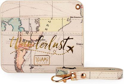 - Porta Badge, Da Collo, 1 Finestra Trasparente, Tasche per Tessere, Cordino Con Moschettone, Chiusura Con Clip Di Sicurezza, Perfetto per Infermieri, 10,4X9 Cm, Tema Travel