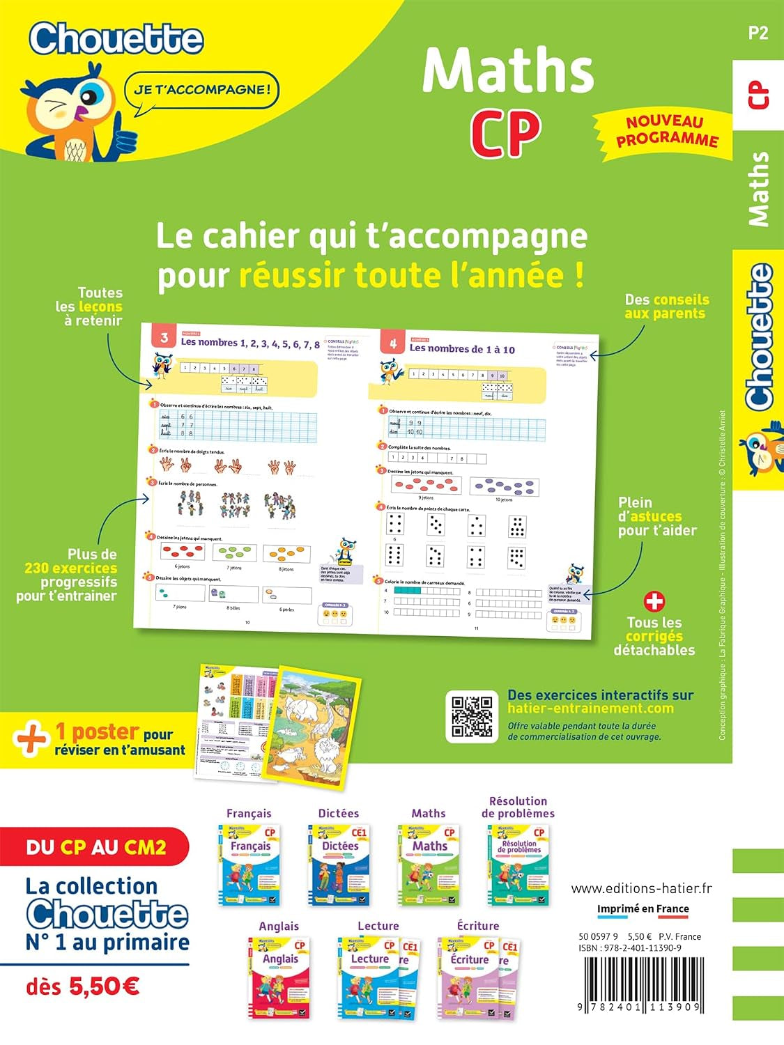 Maths CP - Cahier De Soutien Nouveau Programme: Leçons Et Exercices Corrigés