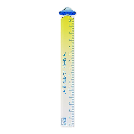 - Righello - Space Explorer, Misura Fino a 15 Cm, per Scuola, Ufficio, Casa, Decorazioni in Rilievo, Tema Space