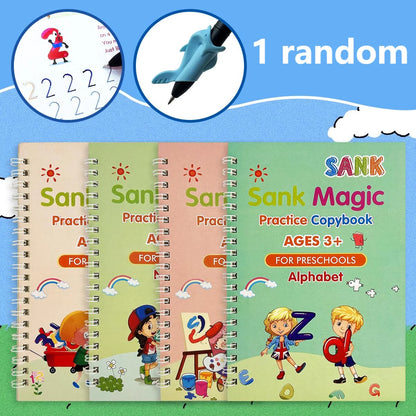 English Magic Books Learning Lettering in Tracing Workbook for Kids Reusable Notebooks for Children Spanish Montessori Writing