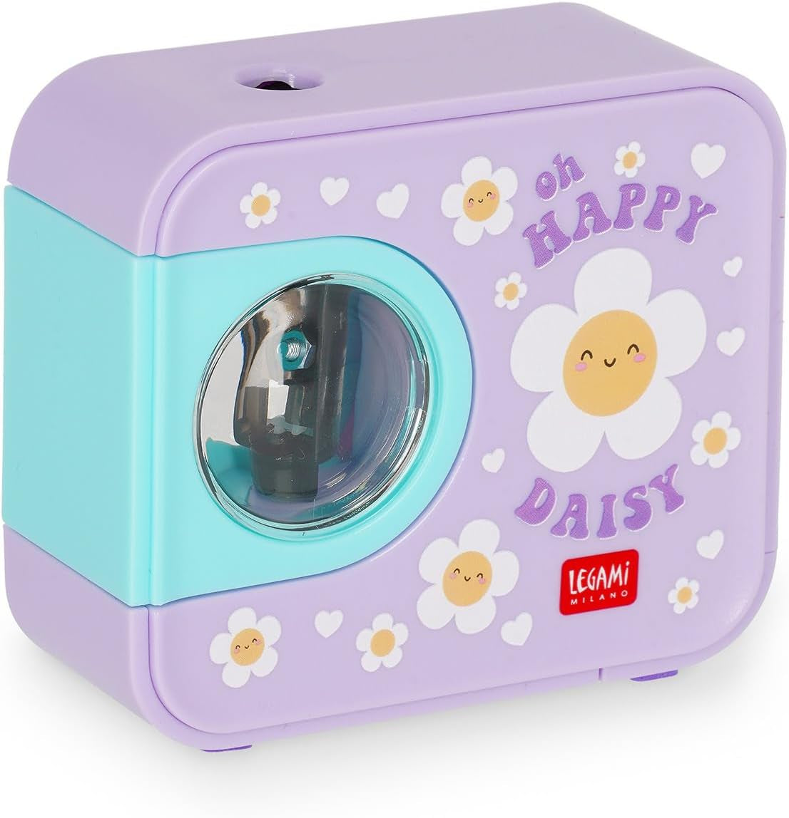 - Temperino Elettrico Top of the Tip, Tema Daisy, Con Serbatoio | per Matite Con Diametro 6-8 Mm, 1 Batteria AA Non Inclusa, in Plastica, 7.9 X 6.9 X 2.9 Cm