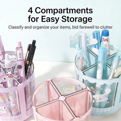 Cute Cartoon Style Desktop Storage Pen Holder 3 Layer Drawer Organizer Box Kawaii Mini Desk Organizer with Drawers Perfect