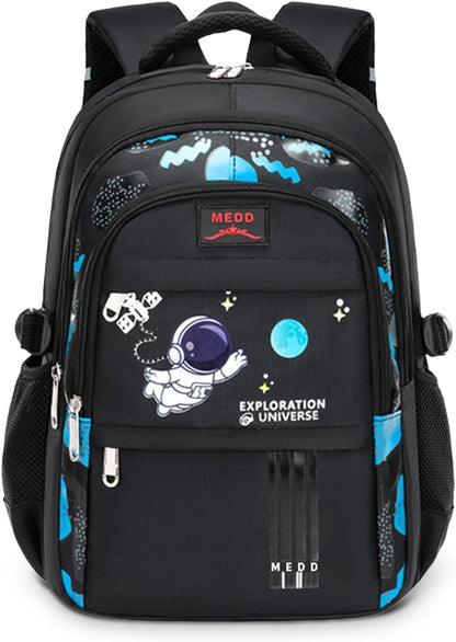 Zaino Scuola Elementare Bambino Zainetto Ragazzo Scuola Media,Zaino per Bambini Bambina Grande Capacità Impermeabile Zainetti Elementari Dal Design Ergonomico,28L,Nero